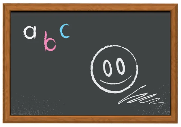 Vector illustration of a chalkboard with wooden frame. — Stock Vector