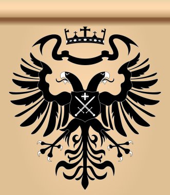 Double-headed heraldic eagle clipart