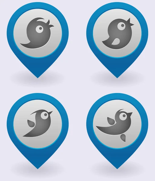 Set icone uccello — Vettoriale Stock