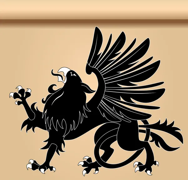 Heraldik Griffin — Stok Vektör