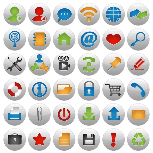 Gran conjunto de iconos para el diseño web — Vector de stock