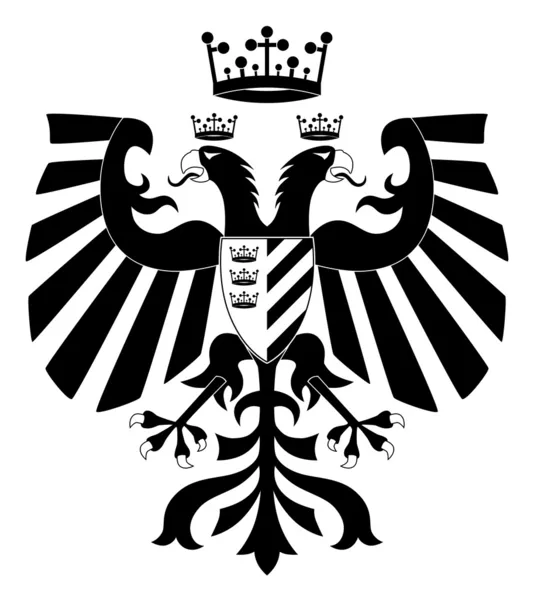 Double-headed heraldic eagle #2 — Stock Vector