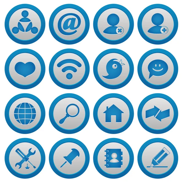 Internet and blog icons set — Stock Vector