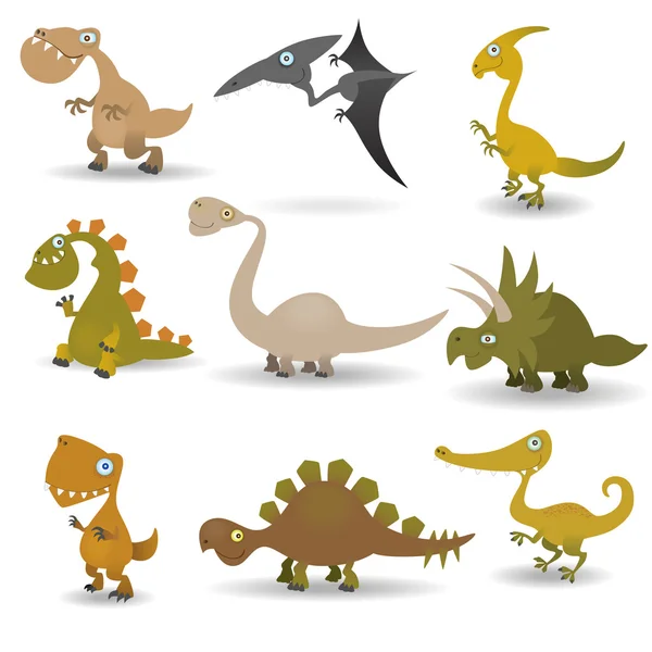 Dinozorlar seti — Stok Vektör