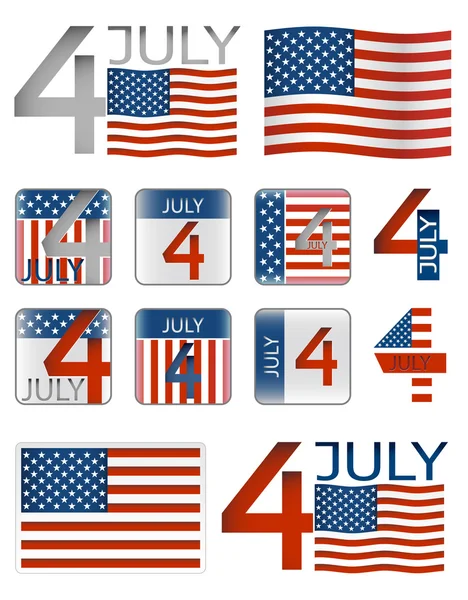 4 july — Stock Vector