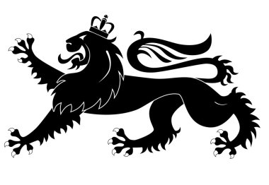 Heraldic lion clipart