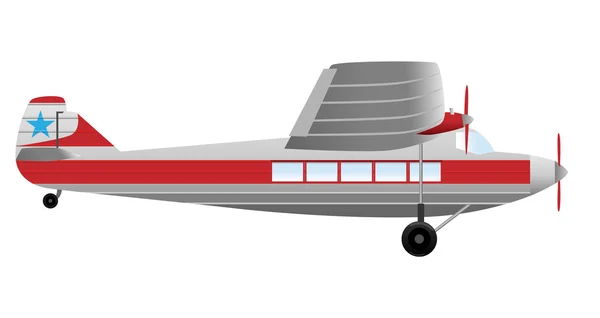 Retro-Passagierflugzeug — Stockvektor
