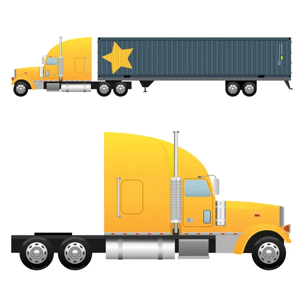Βαρύ φορτίο φορτηγό — Διανυσματικό Αρχείο