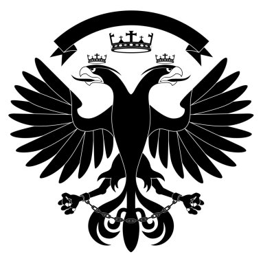 Double-headed heraldic eagle #3 clipart