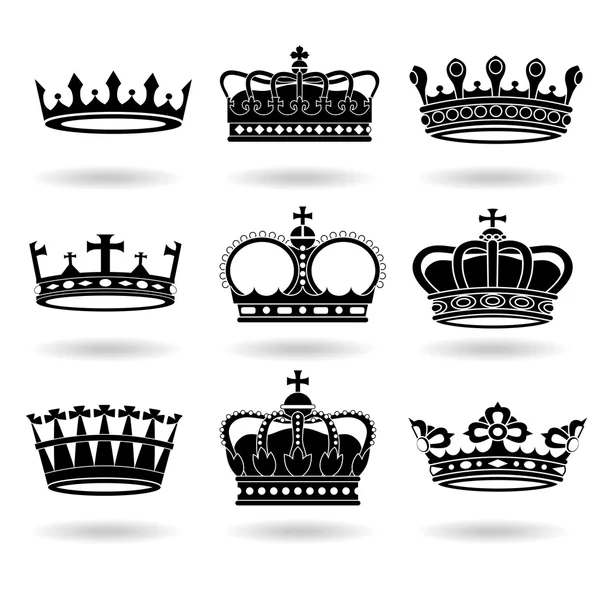 Set of Crowns — Stock Vector