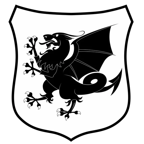 Heraldische dragon — Stockvector