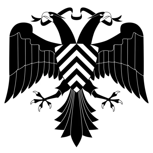 Águila heráldica de dos cabezas # 4 — Vector de stock