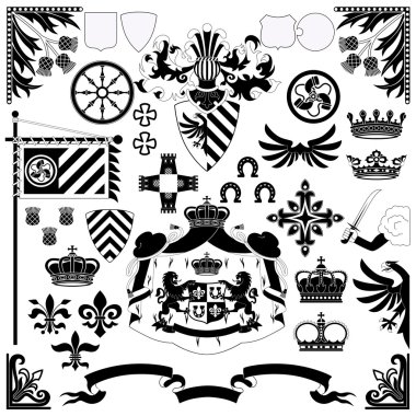 Heraldic set clipart