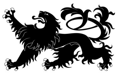 Heraldic lion clipart