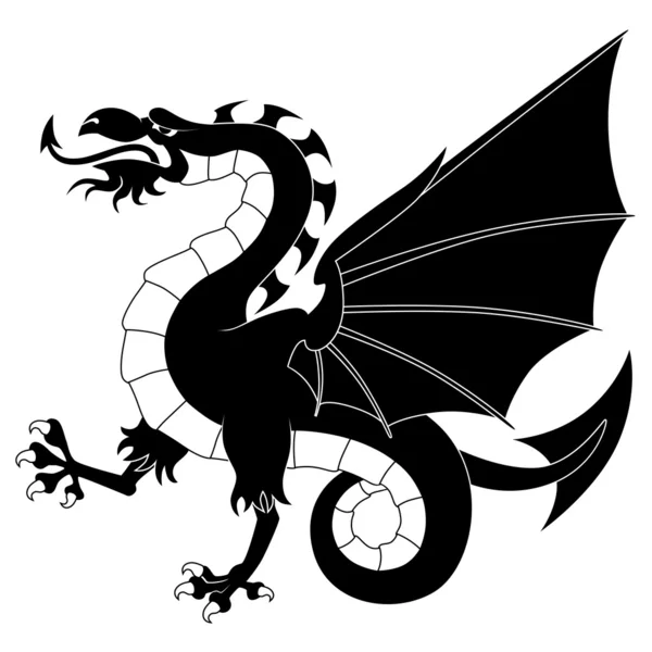 Геральдичні дракона — стоковий вектор