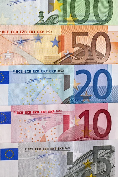 Reihe von Euro-Scheinen — Stockfoto