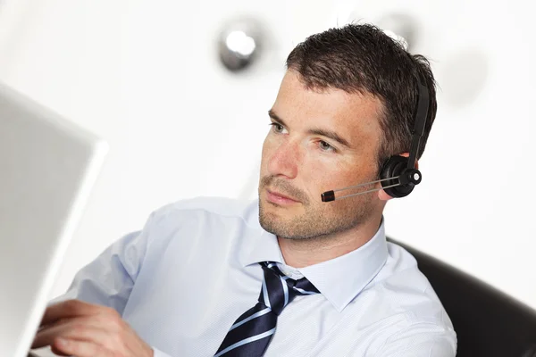 Man with headset — Stock Photo, Image