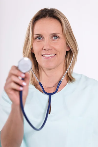 Läkare och stetoskop — Stockfoto