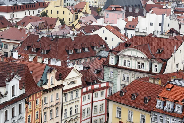 stock image Prague roofs