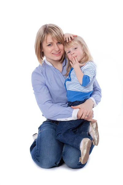 Happy smiling mom with child — Stock Photo, Image