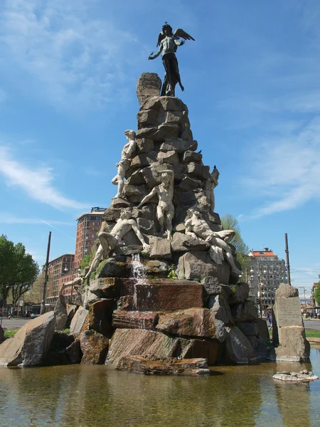 Traforo del Frejus statue, Turin — Stock Photo, Image