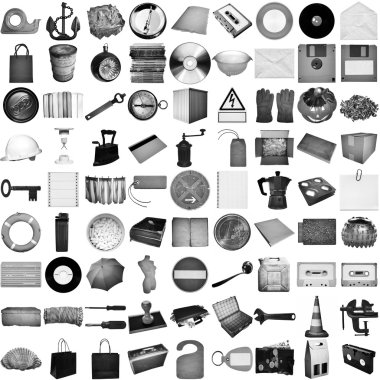 Many objects isolated clipart