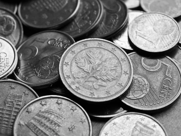 欧元硬币背景 — 图库照片