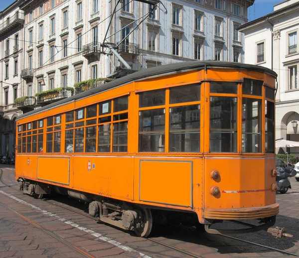Vintage tram, Milan Stock Photo