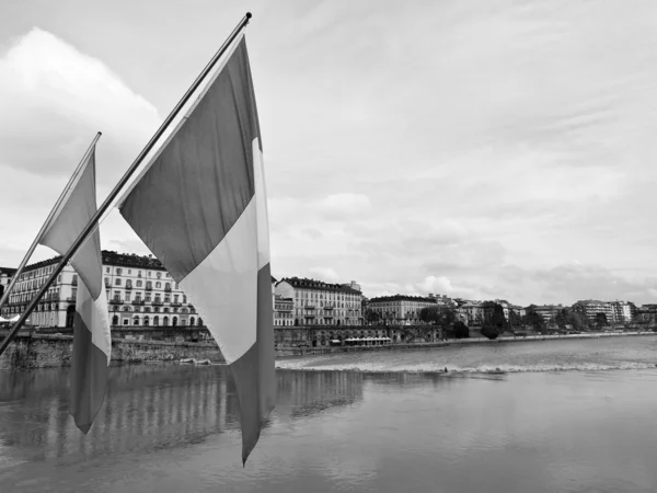 Zászlók, Torino, Olaszország — Stock Fotó
