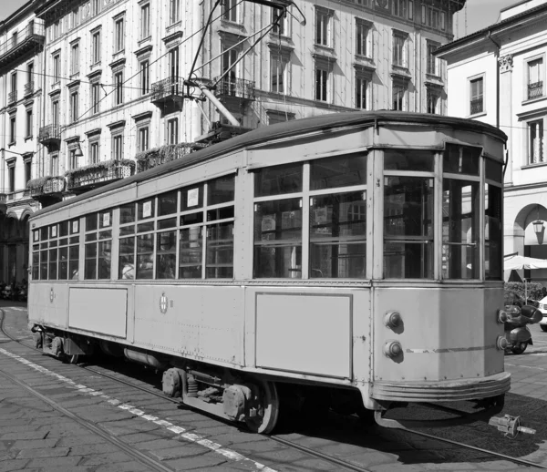 Historická tramvaj, Milán — Stock fotografie