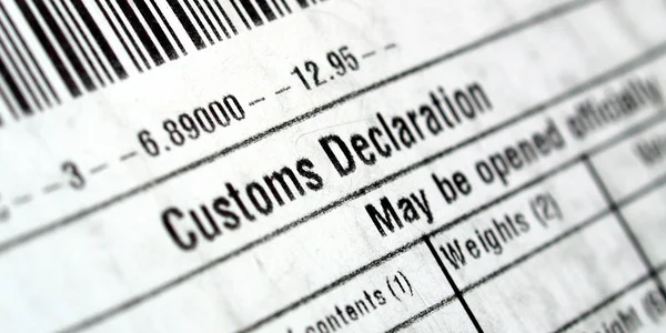 Customs declaration — Stock Photo, Image