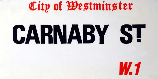 Carnaby 거리 표지판 — 스톡 사진