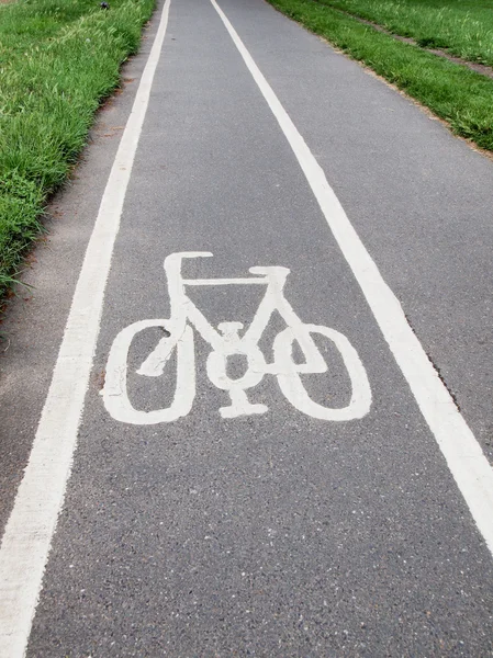 Bike lane sign — Stock Photo, Image