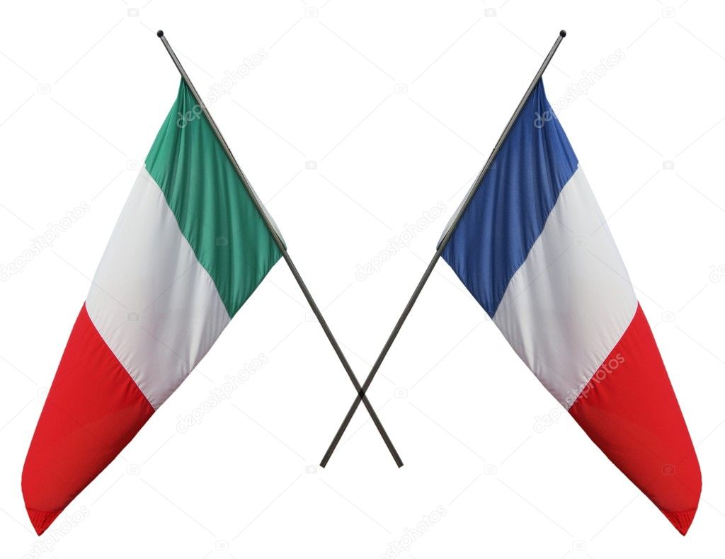 French and Italian flags