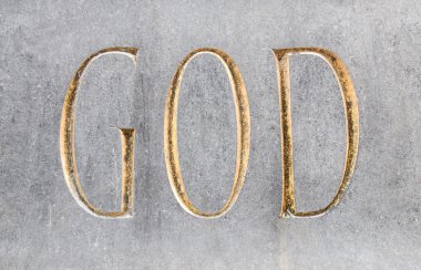 God inscription clipart