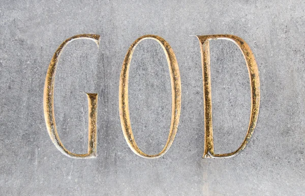 Inscrição de Deus — Fotografia de Stock