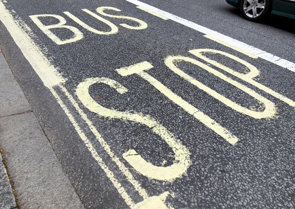 Otobüs dur işareti — Stok fotoğraf