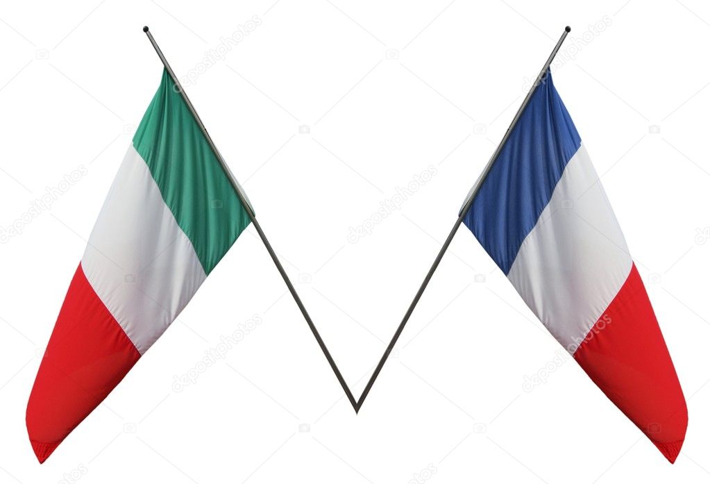 French and Italian flags