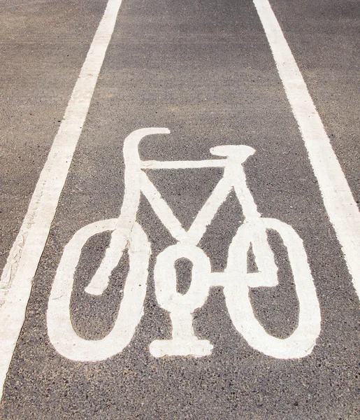 自転車レーンの記号 — ストック写真