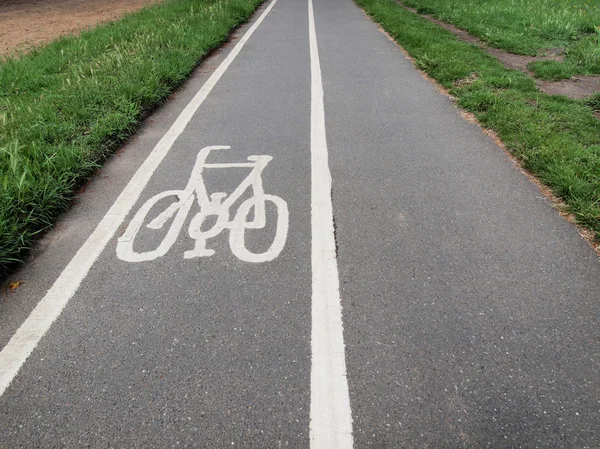 Знак велосипедной дорожки — стоковое фото