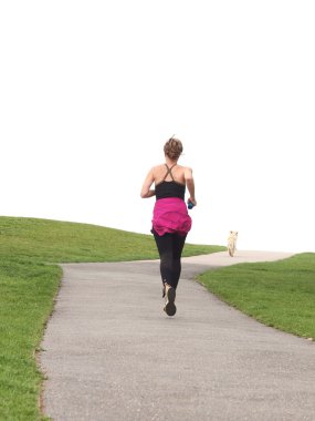 Girl jogging clipart