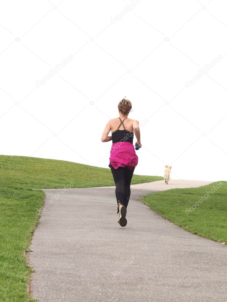 Girl jogging