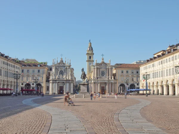 Piazza San Carlo, Turin — Stok fotoğraf