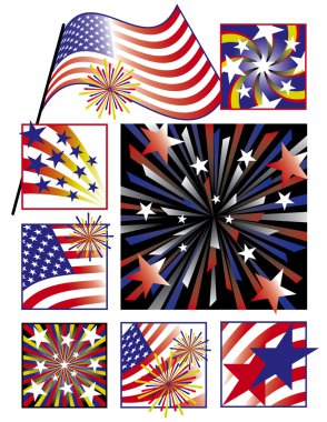 American Celebrations in Gradients clipart