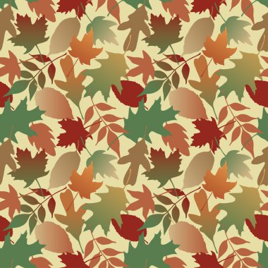 Autumn Leaves Pattern clipart