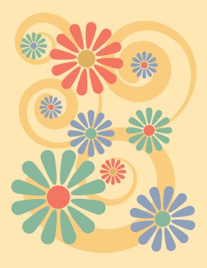 Flower Background in Yellow clipart