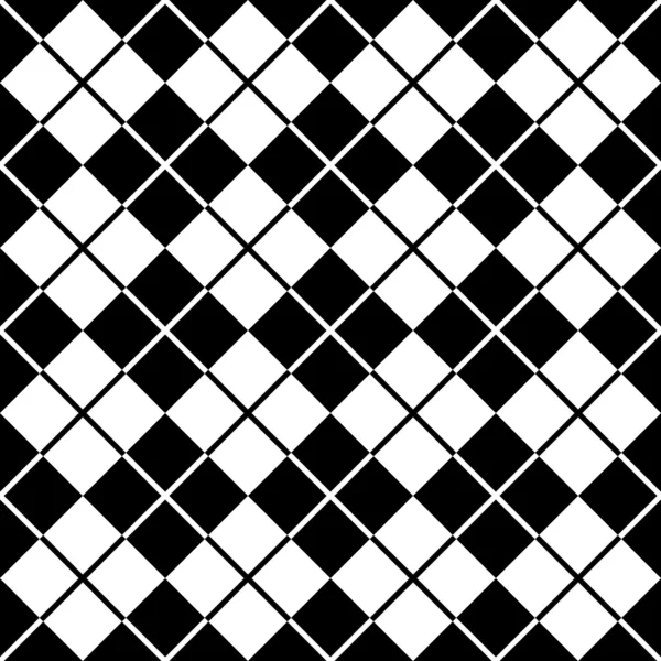 Argyle візерунок чорно-білі — стоковий вектор