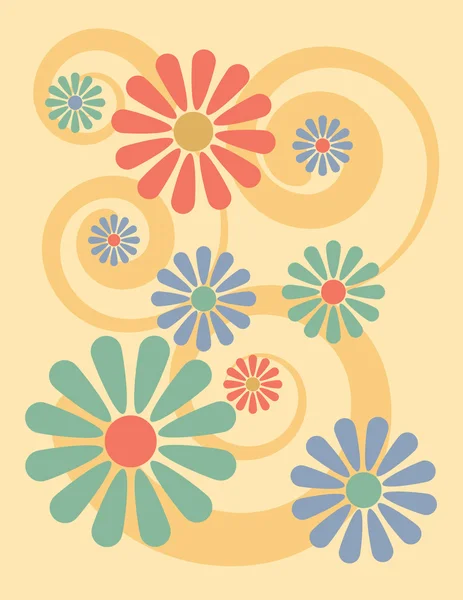 Fond de fleur en jaune — Image vectorielle