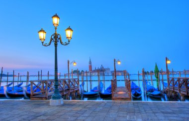 Gondolas in Venice clipart