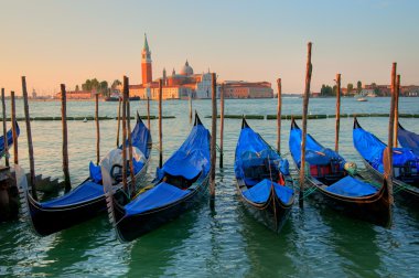 Gondolas in Venice clipart